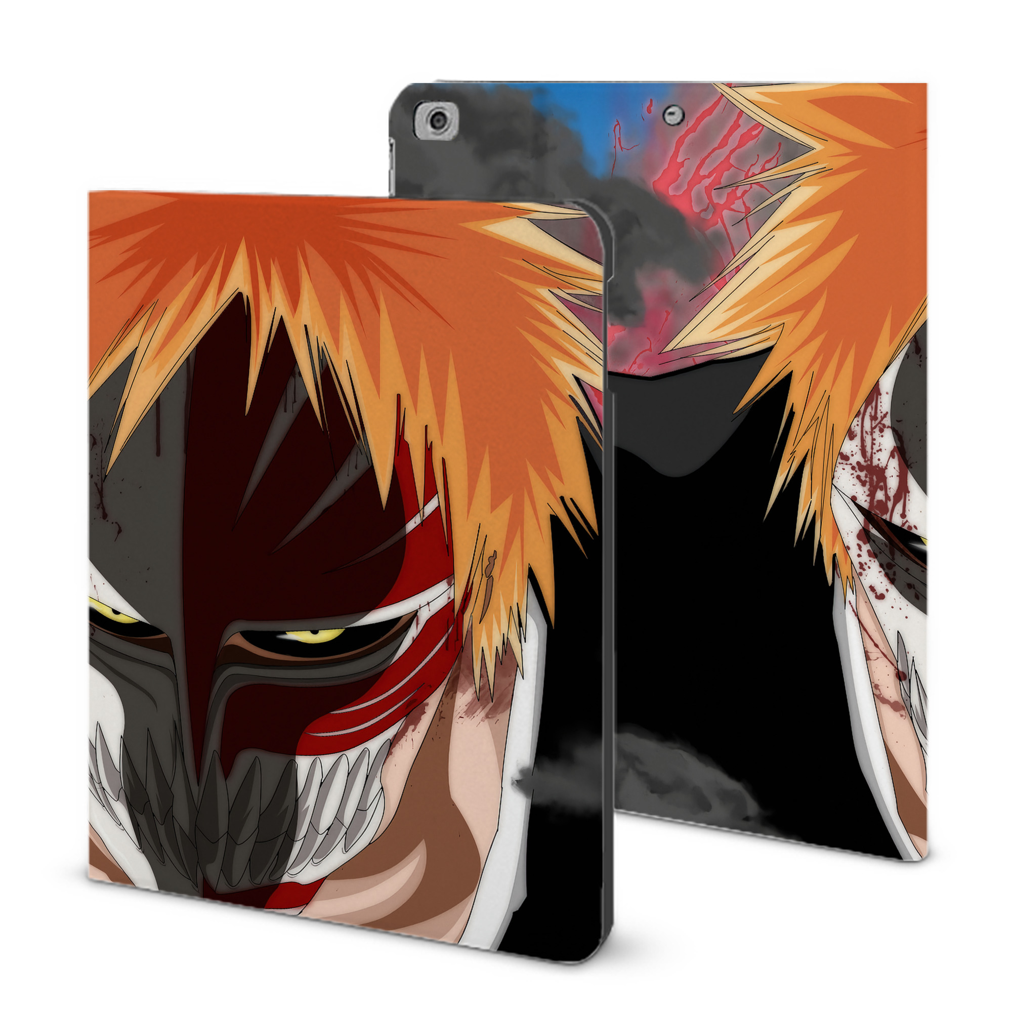 （画像用） ブリーチ BLEACH IPad ケース ブック型 PUレザー TPU 耐衝撃 軽量 薄型 ペン収納なし 全面保護 IPad 各モデル対応